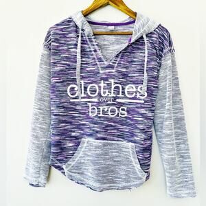 Salt Creek Apparel Purple & Gray Graphic Hoodie Size Medium EUC